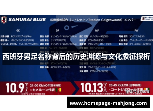 西班牙男足名称背后的历史渊源与文化象征探析